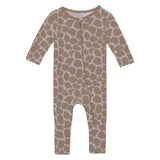 Print Convertible Coverall in Mushroom Giraffe Print