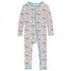 Print Coverall with 2 Way Zipper