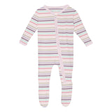 Print  Footie with Zipper