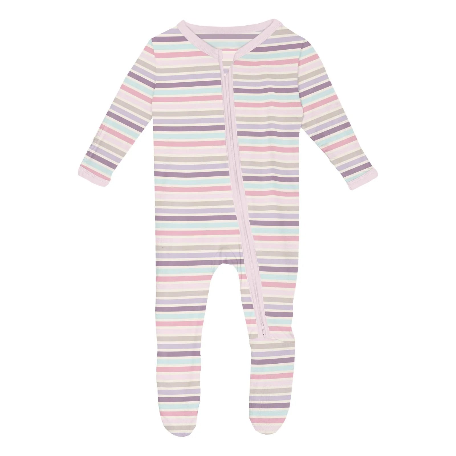 Print  Footie with Zipper