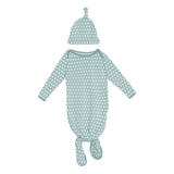 Print Layette Gown Converter & Single Knot Hat Set