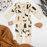 Organic Cotton Baby Pajamas 2-Way Zip Front Zipper Sleeper, Otis