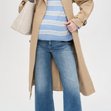 Vino Vibes wash detail on Paige Anessa maternity jeans with full outfit
