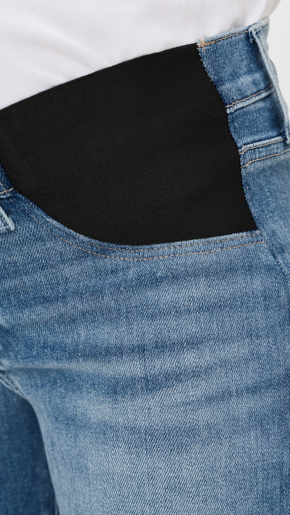 Elastic waist inset on Paige Anessa maternity jeans
