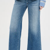 Paige Anessa maternity wide leg jean in Vino Vibes