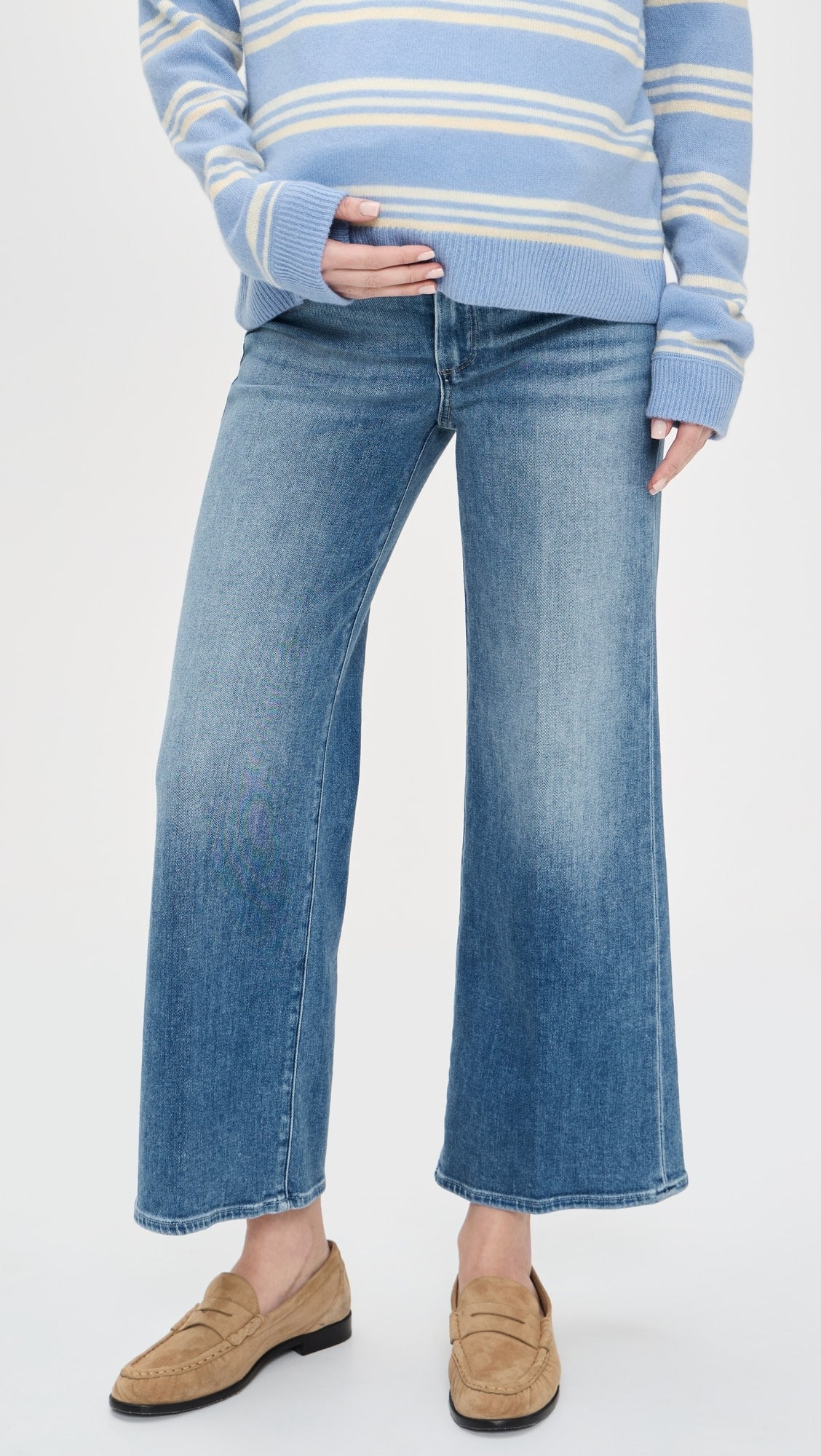 Paige Anessa maternity wide leg jean in Vino Vibes