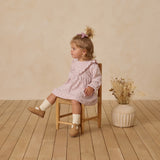 Long Sleeve Ruffle V Dress