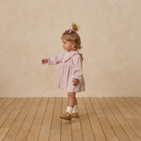 Long Sleeve Ruffle V Dress