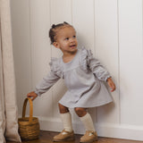 Long Sleeve Flutter Dress