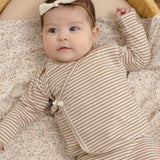 Kimono Wrap Set, Almond Stripe