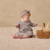 Ribbed Knotted Headband Slate Microstripe