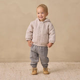 Hooded Woven Jacket Blue Gingham