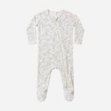 Bamboo Zip Footie Cloud Floral
