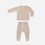 Kimono Wrap Set, Almond Stripe