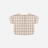 Woven Boxy Top, Rustic Plaid
