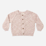 Bubble Knit Cardigan, Rose Speckle