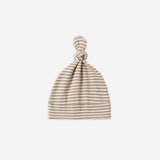 Knotted Baby Hat Almond Stripe