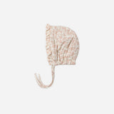 Woven Ruffle Bonnet Pink Blossom