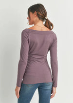 Jersey Boat Neck Maternity Top