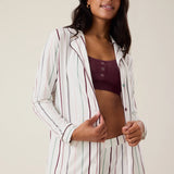 Clea Bamboo Classic Long Sleeve Maternity + Nursing Pajama