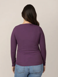 Ribbed Bamboo Maternity + Nursing Long Sleeve T-shirt