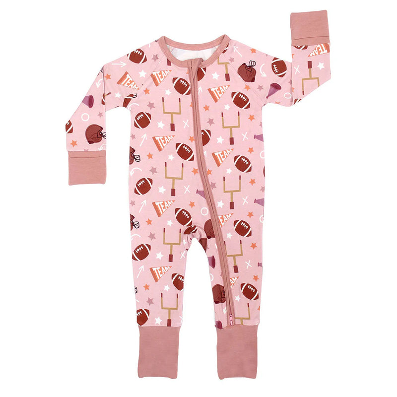 Game Day Football Bamboo Convertible Baby Pajamas