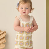 Crochet Romper Citron Daisy Check