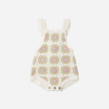 Crochet Romper Citron Daisy Check