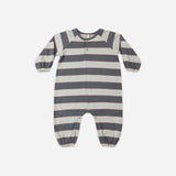Henley Jumpsuit, Sage Stripe Midnight
