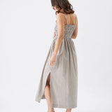 Leo Stripe Shirred Dress