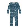 Print Coverall with 2 Way Zipper