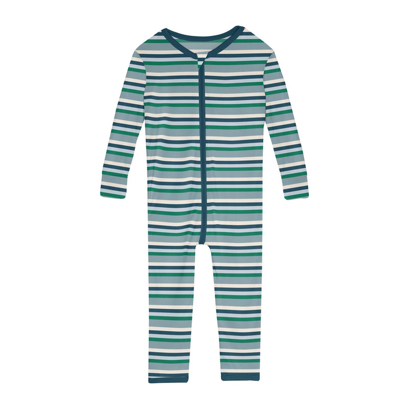 Print Coverall with 2 Way Zipper