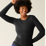 Ribbed Bamboo Long Sleeve Nursing T-shirt
