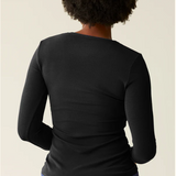 Ribbed Bamboo Long Sleeve Nursing T-shirt