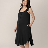 Ruffle Strap Labor + Delivery Gown