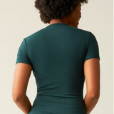 Ribbed Bamboo Crew Neck Nursing T-shirt