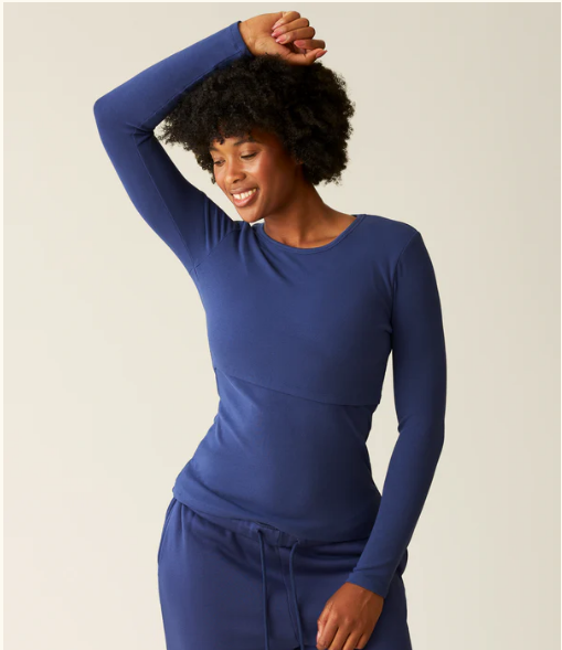 Ribbed Bamboo Long Sleeve Nursing T-shirt