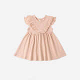 Sleeveless Ruffle V Dress