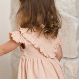 Sleeveless Ruffle V Dress