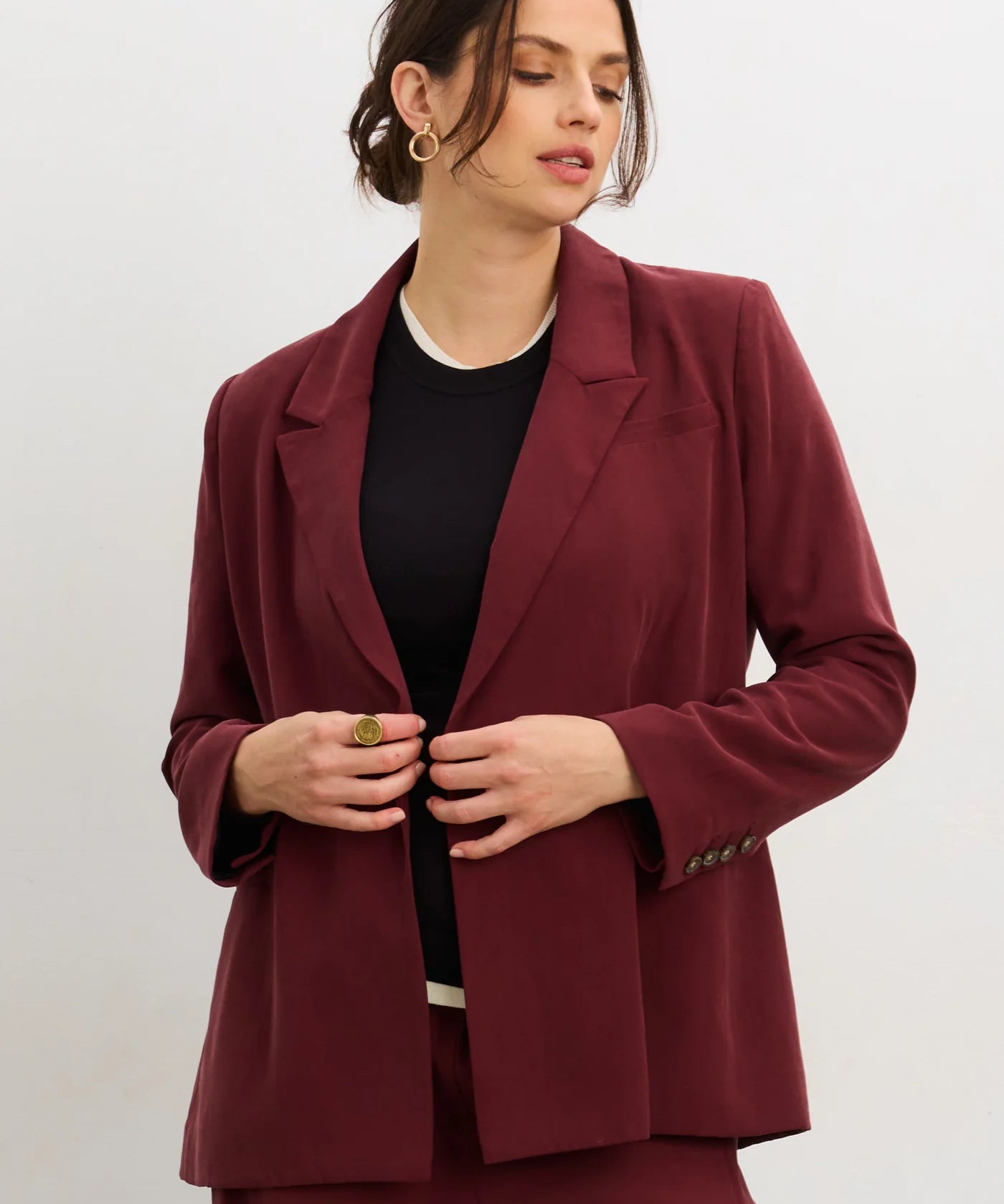 The Soft Tailored Twill Blazer