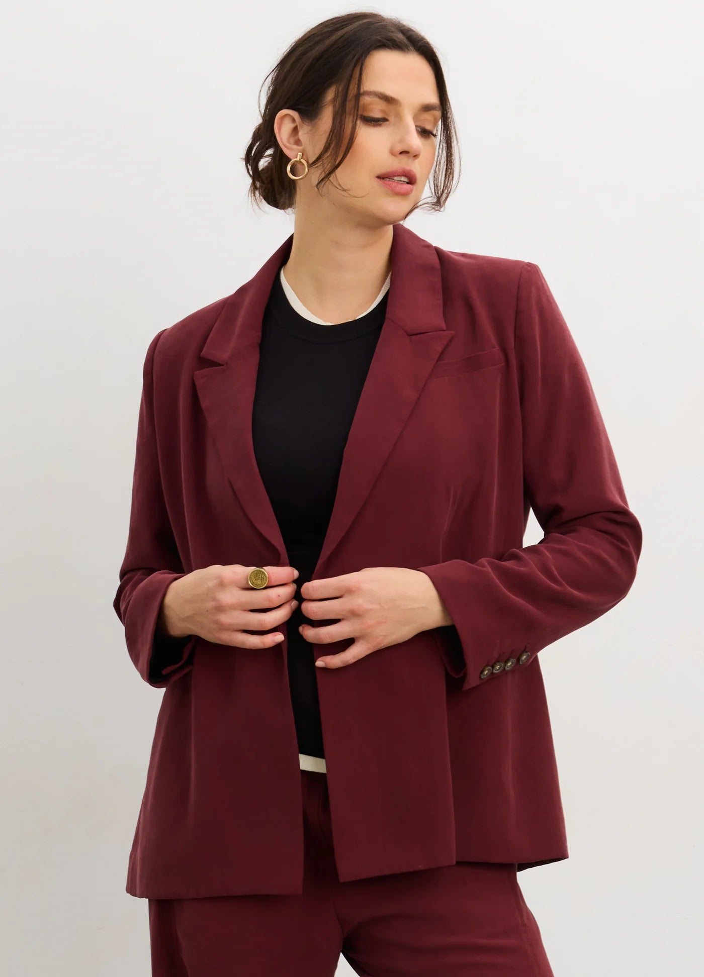 The Soft Tailored Twill Blazer