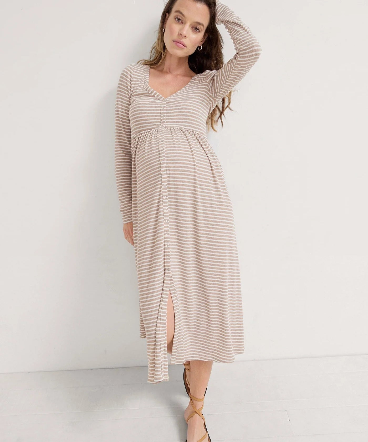 The Softest Rib Nursing Maxi Dress