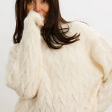 The Sophie Alpaca Cable Turtleneck