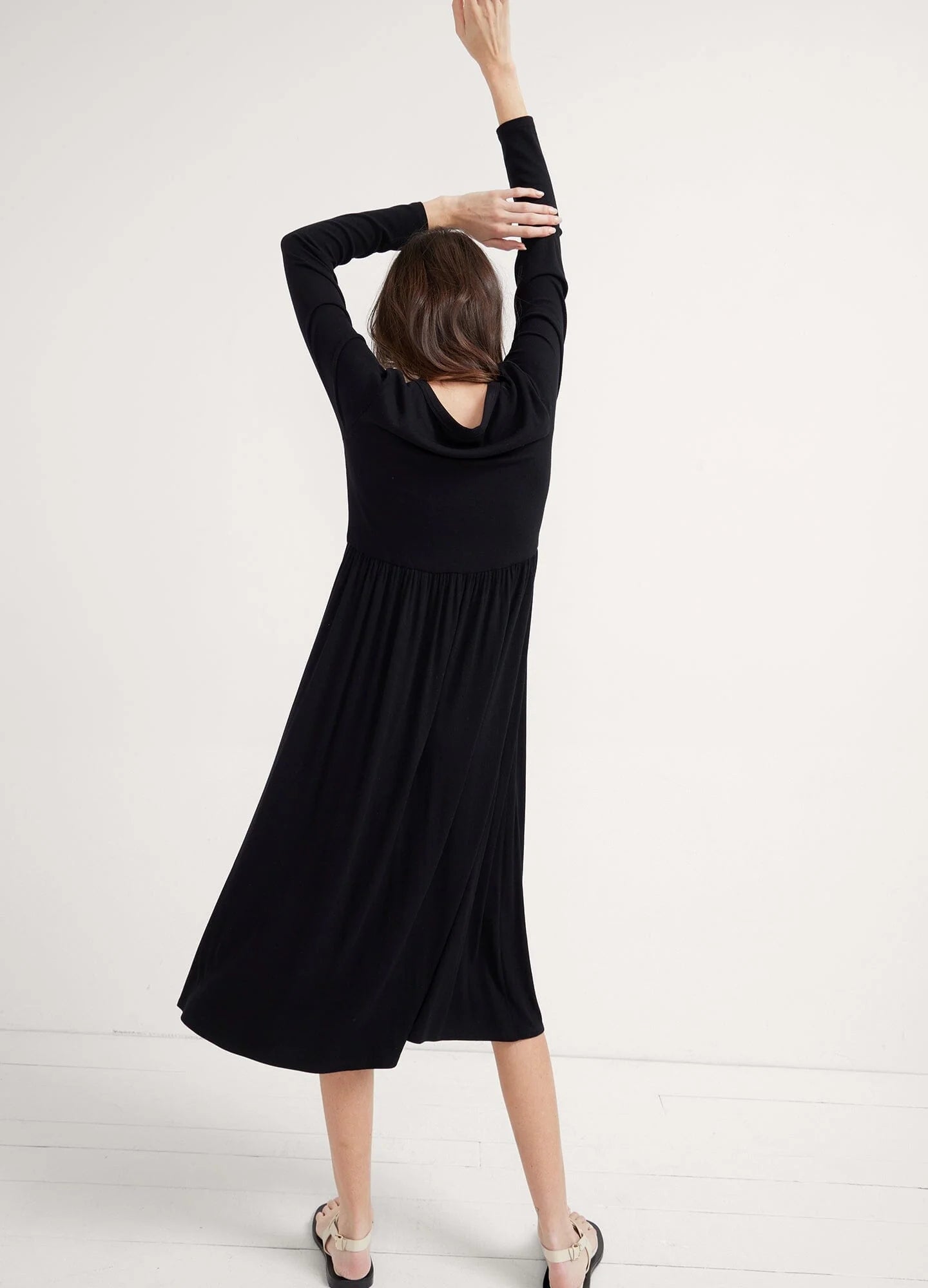 The Softest Rib Nursing Dress Black / 0 The Softest Rib Nursing Dress Black / 0