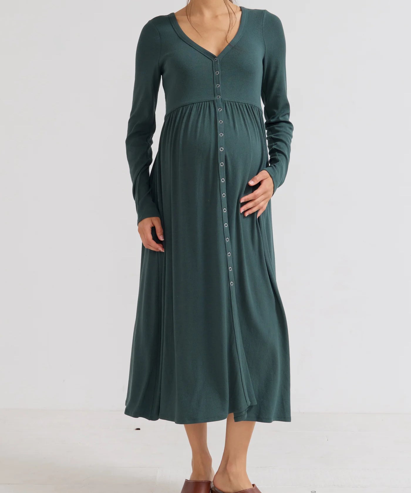 The Softest Rib Nursing Maxi Dress
