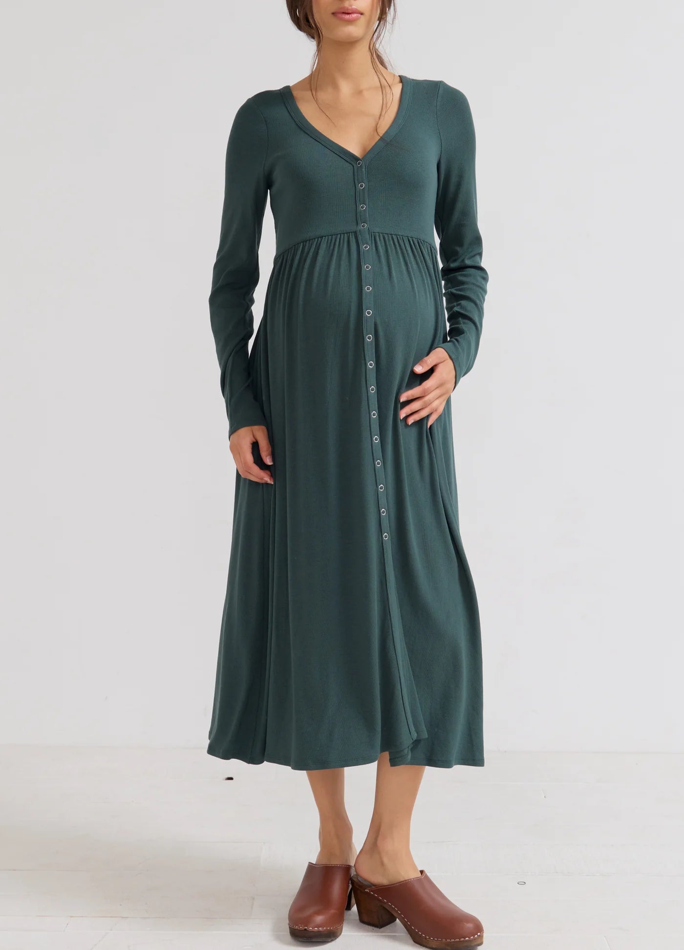 chinese dress ladies Pinkblush Black Maternity/Nursing Maxi Dress main image 1