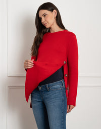 Naxos Crew Neck Maternity + Nursing Knit Sweater