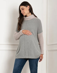 Bertra Roll Neck Knit Maternity + Nursing Sweater