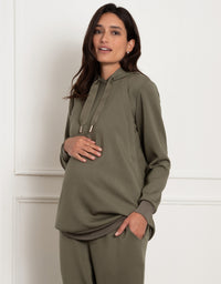 Perdita Super-Soft Maternity Hoodie with Nursing Zips