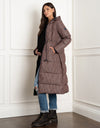 KeeriHoundstooth Puffer Maternity Coat